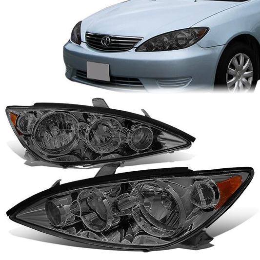 FAROS 05-06 TOYOTA CAMRY - 9006 LOW BEAM / 9005 HIGH BEAM / 4157NA TURN SIGNAL - SMOKE HOUSING / AMBER CORNER