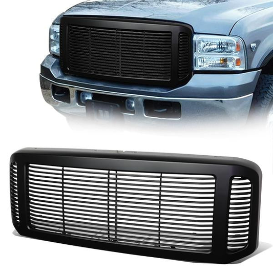 PARRILLA GRILLE - 05-07 FORD F-250, F-350, F-450, F-550 / 2005 FORD EXCURSION - VERTICAL FENCE STYLE - BLACK