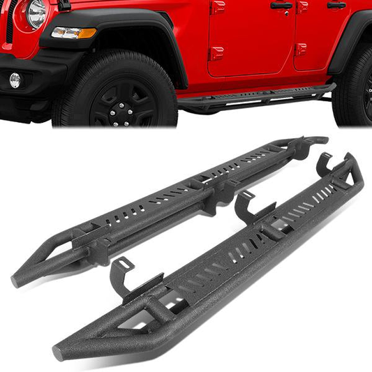 ESTRIBOS 6.75" - STEEL GIRDER STYLE - 18-20 JEEP WRANGLER JL UNLIMITED 4DR - BLACK