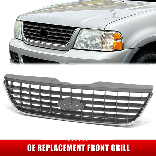 PARRILLA GRILLE - FD EXPLER '02-'05/ GRILLE ASS'Y 02-02/ CHROME/DARK GRAY/ (XLS/XLT)//PARTS.NO,FO1200396//OEM NO,1L2Z8200AAB