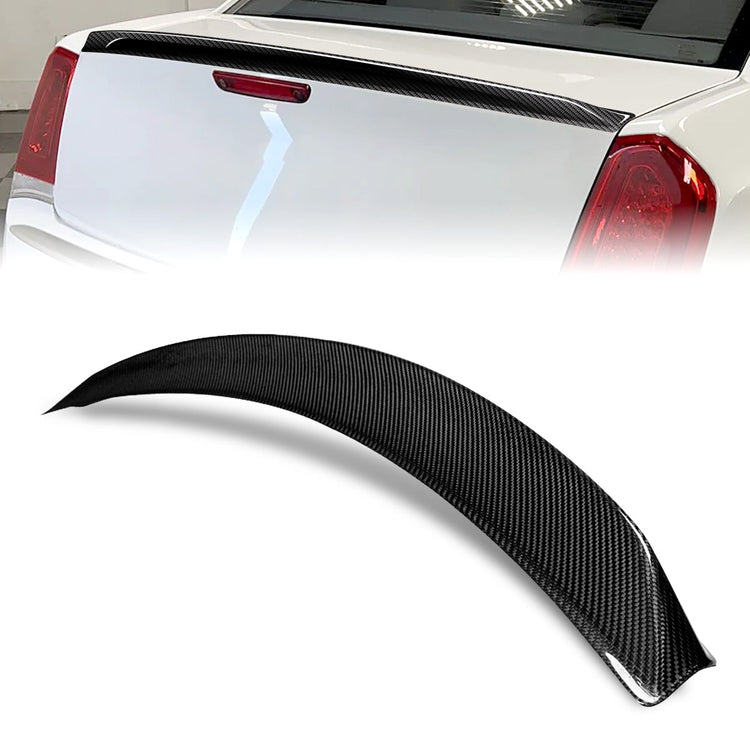 SPOILER CAR TRUNK SPOILER - 11-22 CHRYSLER 300 - CARBON FIBER BLACK