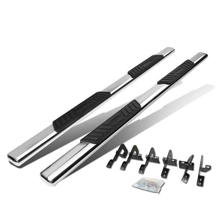 ESTRIBOS 5" - OVAL - STRAIGHT - 09-14 FORD F-150 - SUPER CAB - SILVER