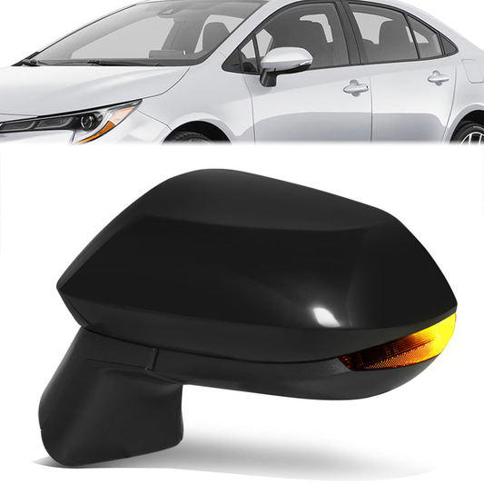 RETROVISOR MIRROR - OE STYLE - TOYOTA COROLLA 20-24 - WITH POWER WITH HEATED WITH SIGNAL - DRIVER SIDE - PAINT TO MATCH - BLACK