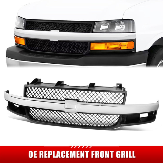 PARRILLA GRILLE - CV EXPRS/GMC SVNA 03-13/14-22/ GRILLE ASS'Y 03-22/ DARK GRAY W/CHROME MOULDING/ (COMPOSITE HEAD LIGHT TYPE)/ (EXPRESS)//PARTS.NO,GM1200535//OEM NO,22816425