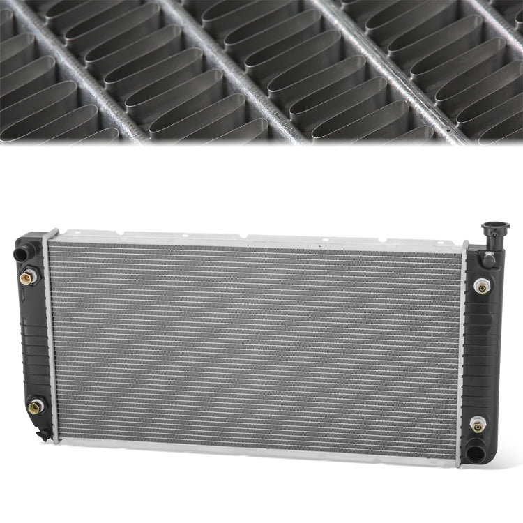 RADIADOR RADIATOR - OEM - 94-99 CHEVY C/K 1500 2500 3500 / 92-99 CHEVY C/K 1500 2500 SUBURBAN / 94 CHEVY BLAZER / 95-00 CHEVY TAHOE / 94-99 GMC C/K 1500 2500 3500 / 92-99 GMC C/K 1500 2500 SUBURBAN / 92-94 GMC C3500HD / 94-00 GMC YUKON / 99-00 CADILLAC