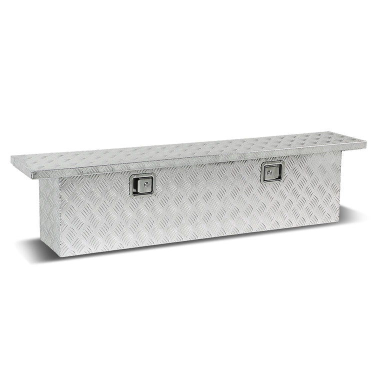 CAJA DE HERRAMIENTAS TRUCK CROSSOVER - W/ LOCK & KEY - ALUMINUM - 63" X 12" X 16" - SILVER