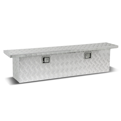 CAJA DE HERRAMIENTAS TRUCK CROSSOVER - W/ LOCK & KEY - ALUMINUM - 63" X 12" X 16" - SILVER