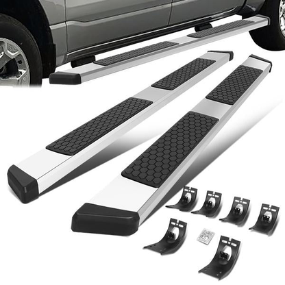 ESTRIBOS 6" - FLAT BOARD - 09-18 DODGE RAM 1500 / 11-20 DODGE RAM 2500, 3500 / 2019 DODGE RAM 1500 CLASSIC - CREW CAB - CHROME