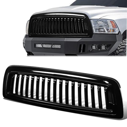 PARRILLA GRILLE - 09-10 DODGE RAM 1500 / 11-12 DODGE RAM 2500, 3500 - VERTICAL FENCE STYLE - BLACK