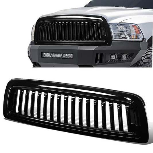 PARRILLA GRILLE - 09-10 DODGE RAM 1500 / 11-12 DODGE RAM 2500, 3500 - VERTICAL FENCE STYLE - BLACK
