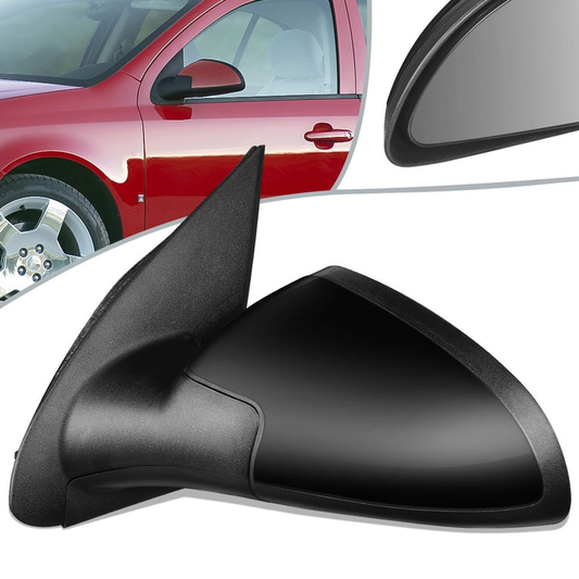 RETROVISOR MIRROR - OEM - 05-10 CHEVY COBALT SEDAN - POWERED - PAINTABLE - BLACK - LEFT