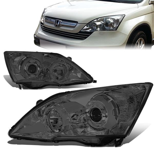 FAROS 07-11 HONDA CR-V 4-DOOR - PROJECTOR - SMOKE HOUSING / CLEAR CORNER - H1 LOW BEAM / HIGH BEAM