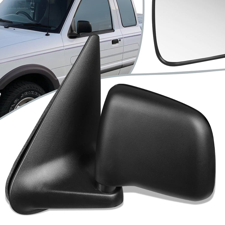 RETROVISOR MIRROR - OEM - 94-02 MAZDA B2300 , B3000 / 97-02 MAZDA B4000 / 93-97 FORD RANGER - MANUAL - TEXTURED - BLACK - LEFT