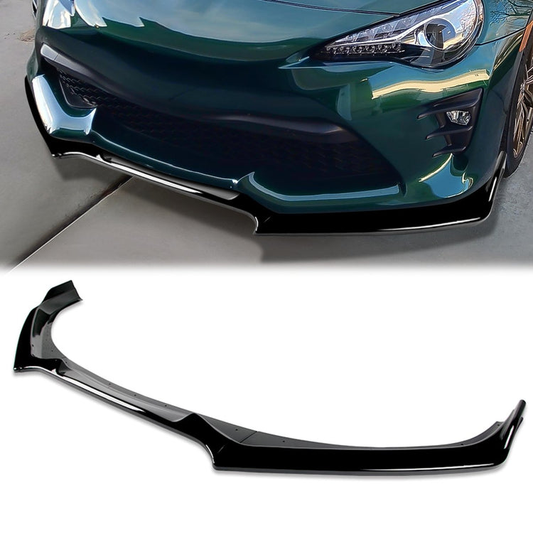 LIP FRONTAL 17-20 TOYOTA 86 - REQUIRES DRILLING BUMPER FOR INSTALLATION - 3PC - PAINTED GLOSS BLACK