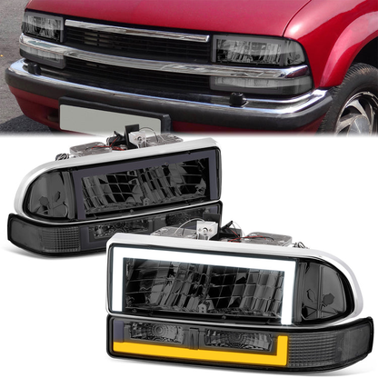 FAROS SMOKE LENS,CLEAR REFLECTOR,CHROME  HOUSING,4PCS,LED BAR