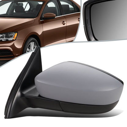 RETROVISOR MIRROR - OEM - 11-18 VOLKSWAGEN JETTA - POWERED - HEATED - FOLDING - LEFT - GRAY