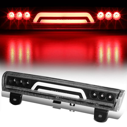 LUZ DE FRENO 00-06 CHEVY SUBURBAN 1500, 2500, TAHOE, GMC YUKON, YUKON XL 1500, 2500 - FITS LIFTGATE MODEL REAR DOORS ONLY - 3D - LED - BLACK