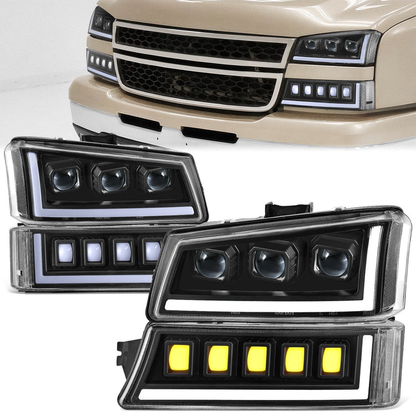 FAROS 03-06 CHEVROLET AVALANCHE 1500 2500 / 03-06 CHEVROLET SILVERADO 1500 2500 3500 / 03-06 CHEVROLET SILVERADO 1500 HD 2500 HD / 07 CHEVROLET SILVERADO 1500 1500 HD 2500 HD 3500 CLASSIC - FOR AVALANCHE, FITS MODELS WITHOUT FACTORY CLADDING ONLY -