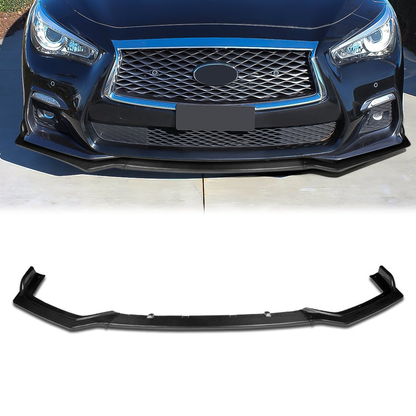 LIP FRONTAL 18-22 INFINITI Q50 - FITS SPORT MODEL ONLY - REQUIRES DRILLING BUMPER FOR INSTALLATION - 3PC - REAL CARBON FIBER