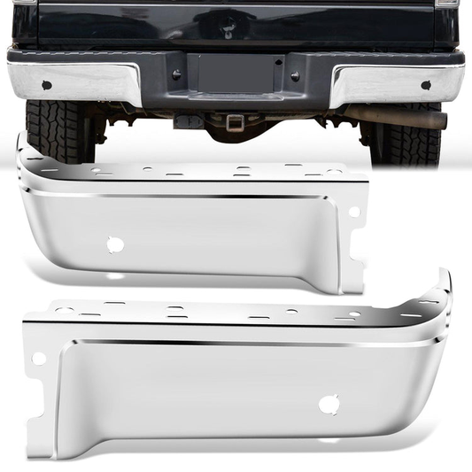 DEFENSA 09-14 FORD F-150, FITS FLEETSIDE MODELS ONLY WITH PARKING SENSOR HOLES - CHROME