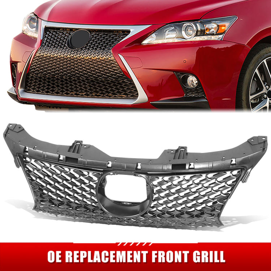PARRILLA GRILLE - LX CT200H '11-'13/'14-'18/ GRILLE ASS'Y 14-18/ UPPER W/PRIMED GRAY/ W/O SPECIAL EDITION//PARTS.NO,LX1200174//OEM NO,5311176040