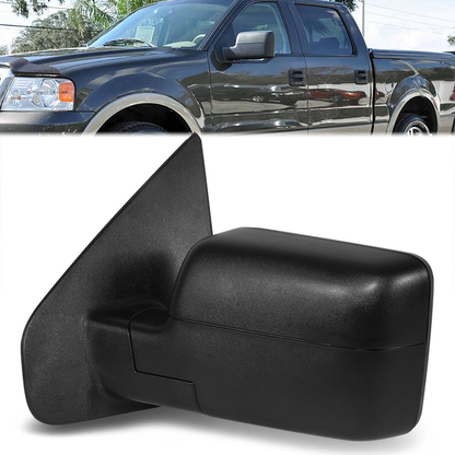 RETROVISOR MIRROR - OE STYLE - FORD F-150 2004-2006 - WITH POWER WITH HEATED WITH SIGNAL TEXTURED COVER - DRIVER LEFT SIDE - BLACK