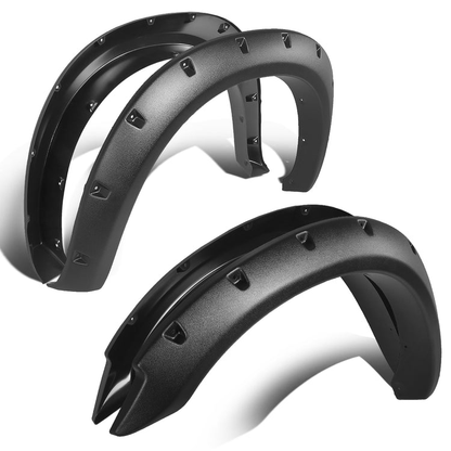 CANTONERAS 99-02 CHEVY SILVERADO 1500, 2500, 3500 / 99-06 GMC SIERRA 1500, 2500, 3500 / 2007 GMC SIERRA 1500, 2500, 3500 CLASSIC - FITS 78.7, 97.6" FLEETSIDE BED MODELS ONLY - POCKET-RIVETED STYLE - TEXTURED - MATTE BLACK