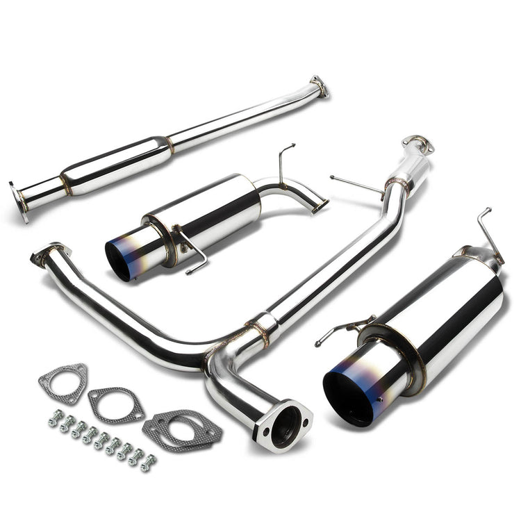 TUBERIA CATBACK CATBACK - 98-02 HONDA ACCORD V6 - DUAL BURNT TIP - STAINLESS STEEL