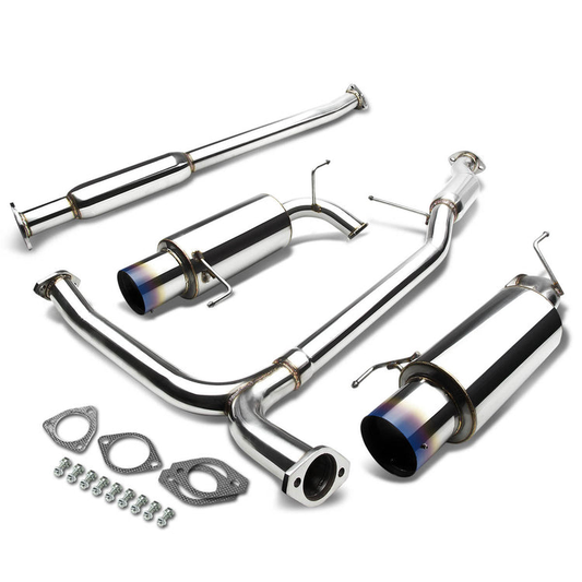 TUBERIA CATBACK CATBACK - 98-02 HONDA ACCORD V6 - DUAL BURNT TIP - STAINLESS STEEL