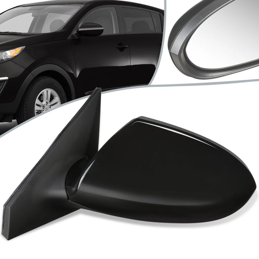 RETROVISOR MIRROR - OEM - 11-16 KIA SPORTAGE - POWERED - TEXTURED - BLACK - LEFT