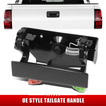 MANIJA DOOR HANDLE COVERS - DODGE RAM 1500 PICKUP 94-01/DODGE RAM 2500 PICKUP 94-02/DODGE RAM 3500 PICKUP 94-02 - ABS PLASTIC / STAINLESS STEEL - SMOOTH BLACK