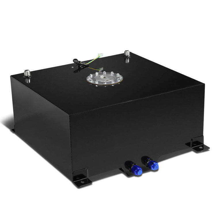 TANQUE DE GASOLINA FUEL CELL - GAS TANK WITH LEVEL SENDER - 15 GALLON - ALUMINUM - POLISHED CAP - BLACK