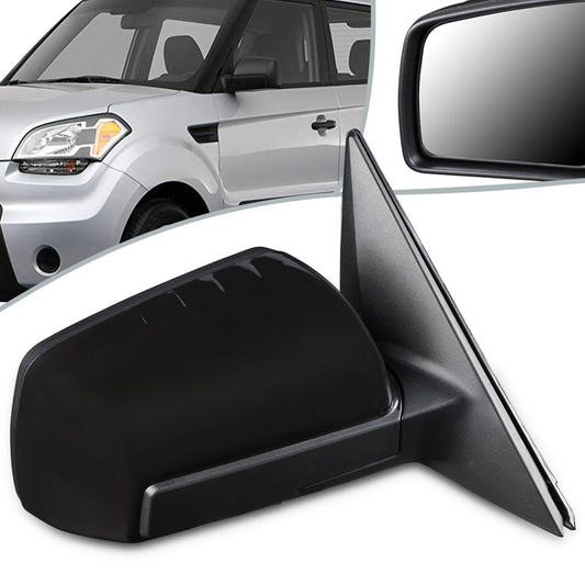 RETROVISOR MIRROR - OEM - 10-11 KIA SOUL - POWERED - HEATED - PAINTABLE - BLACK - RIGHT