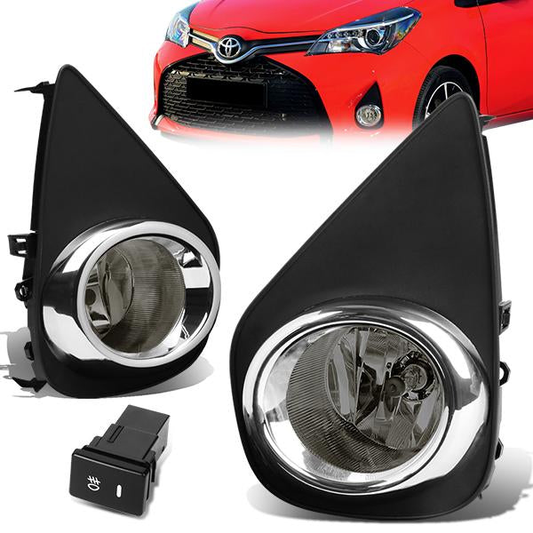 FAROS DE NIEBLA 15-16 TOYOTA YARIS HATCHBACK - W/ SWITCH - H16 BULB - SMOKE