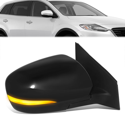 RETROVISOR MIRROR - OE STYLE - MAZDA CX-9 13 - WITH POWER WITH HEATED WITH BLIND SPOT WITH SIGNAL WITH TILT - PASSENGER SIDE - PAINT TO MATCH - BLACK