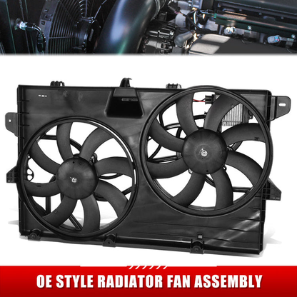 ABANICOS OE STYLE -FORD EDGE 2007-2013 / LINCOLN MKX 2007-2013 / 3.5L, 3.7L - WITH TOW PACKAGE. WITH DUAL FANS