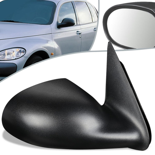 RETROVISOR MIRROR - OEM - 01-03 CHRYSLER PT CRUISER - POWERED - PAINTABLE - BLACK - RIGHT