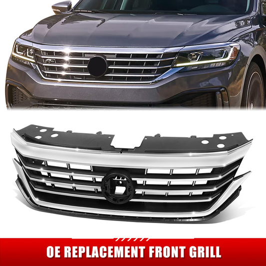 PARRILLA GRILLE - VG PASAT '16-'19/'20-ON/ GRILLE ASS'Y 20-22/ W/CHROME BLACK/ W/O R-LINE PKG/ (COMFORTLINE, HIGHLINE, S, SE)/(EU=USA)//PARTS.NO,VW1200179//OEM NO,561853651BDZLL