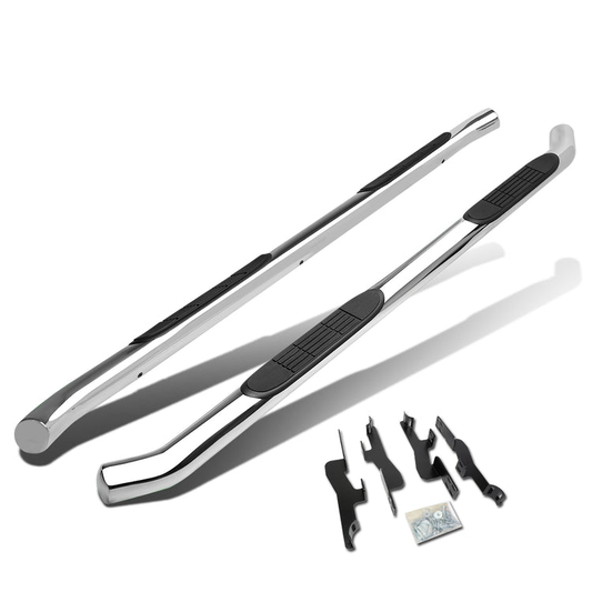 ESTRIBOS 3" - ROUND - 45 DEG - 01-06 ACURA MDX / 03-08 HONDA PILOT - SILVER