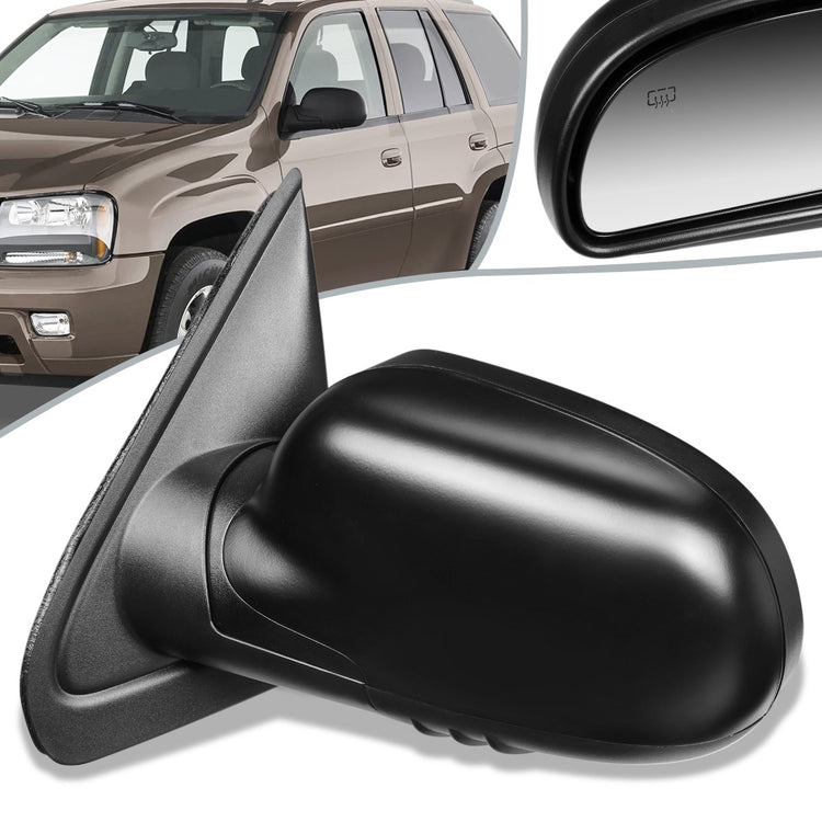 RETROVISOR MIRROR - OEM - 06-08 CHEVY TRAILBLAZER / 06-08 ISUZU ASCENDER - POWERED - HEATED - PAINTABLE - BLACK - LEFT