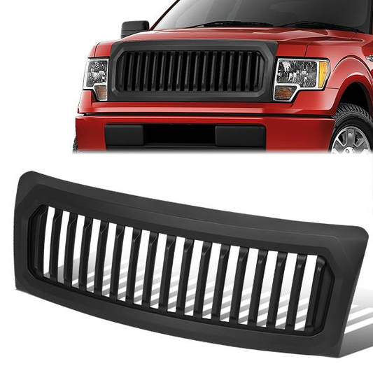 PARRILLA GRILLE - 09-14 FORD F-150 - DOES NOT FIT RAPTOR MODELS - VERTICAL FENCE STYLE - MATTE BLACK