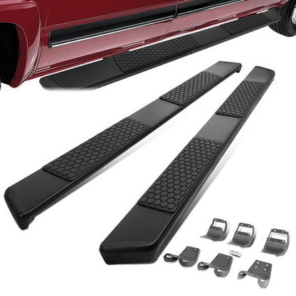 ESTRIBOS 5.5" - HONEYCOMB STEP PAD - 15-20 FORD F-150 / 17-20 FORD F-250, F-350 - EXTENDED CAB - BLACK