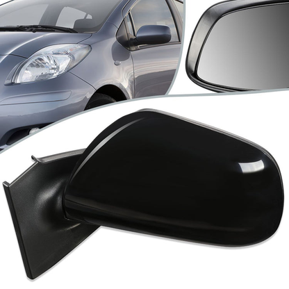 RETROVISOR MIRROR - OEM - 06-11 TOYOTA YARIS HATCHBACK - MANUAL - TEXTURED - BLACK - LEFT