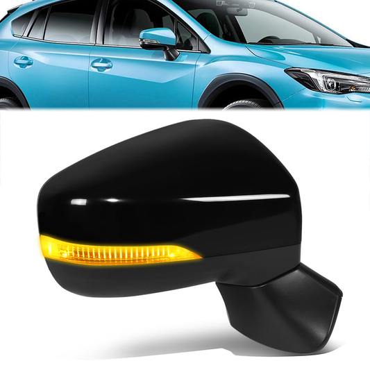 RETROVISOR MIRROR - OE STYLE - SUBARU CROSSTREK 2018-2023 - WITH POWER WITH HEATED WITH BLIND SPOT WITH SIGNAL - PASSENGER RIGHT SIDE - BLACK