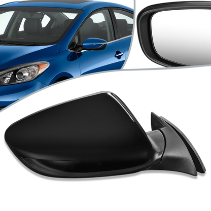 RETROVISOR MIRROR - OEM - 14-16 KIA FORTE, FORTE KOUP - POWERED - HEATED - FOLDING - BLACK MATERIAL - RIGHT