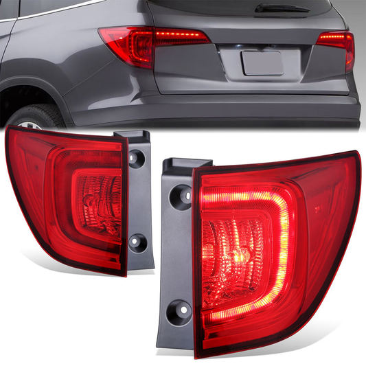 FAROS TRASEROS OE STYLE - 16-18 HONDA PILOT - OUTER - 7440 REVERSE - CHROME HOUSING - LEFT AND RIGHT