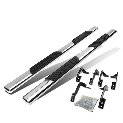 ESTRIBOS 5" - OVAL - STRAIGHT - 11-16 RAM 1500, 2500, 3500 / 2010 DODGE RAM 2500, 3500 / 09-10 DODGE RAM 1500 - CREW CAB - SILVER