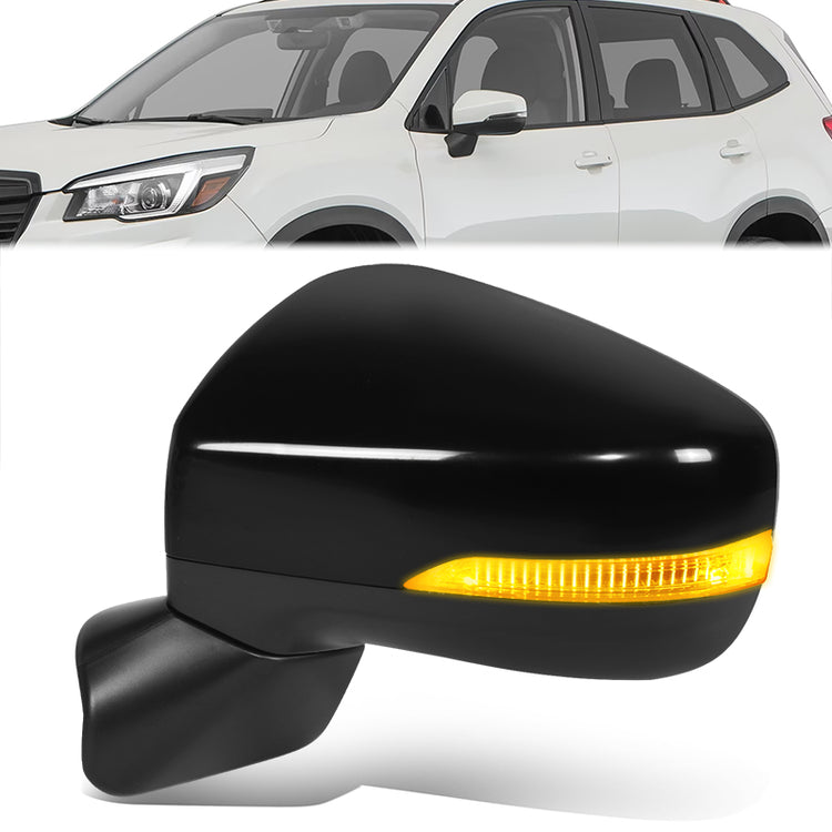 RETROVISOR MIRROR - OE STYLE - SUBARU FORESTER 2019-2024 - WITH POWER WITH HEATED WITH SIGNAL WITH BLIND SPOT - DRIVER LEFT SIDE - BLACK