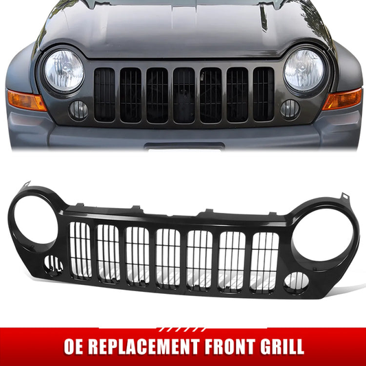 PARRILLA GRILLE - JP LIBRTY '02-'07/ GRILLE ASS'Y 05-07/ W/PRIMED BLACK/ W/O FOG LAMP H. (SPORT)//PARTS.NO,CH1200290//OEM NO,5JJ85DX8AC