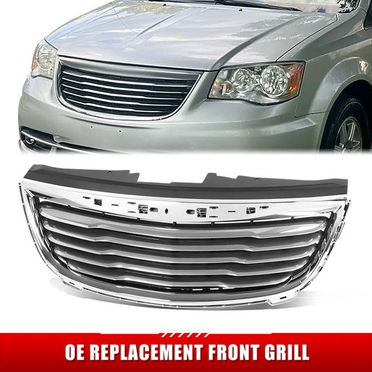 PARRILLA GRILLE - DG CRVN/VYGR&TOW&COUTY 11-20/ GRILLE ASS'Y 11-16/ MAT-BLACK W/CHROME FRAME/ (TOWN)//PARTS.NO,CH1200350//OEM NO,68100692AB
